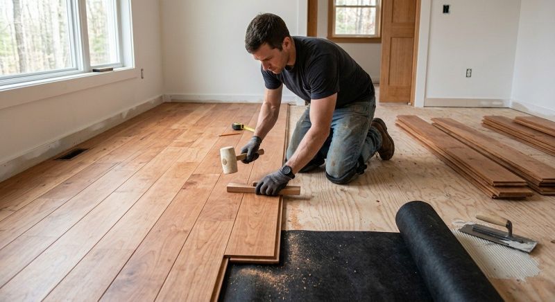 Cherry Floor Installation in Gainesville, VA
