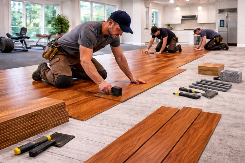 Cherry Floor Installation in Potomac, MD