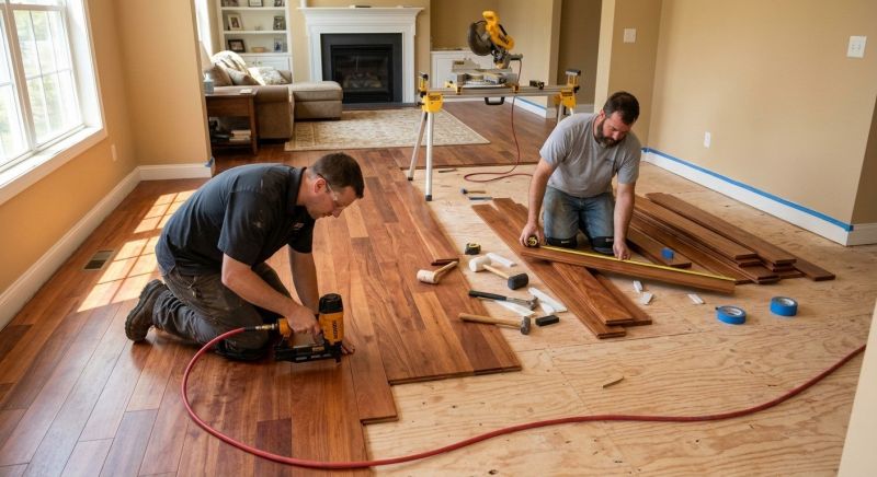 Cherry Floor Installation in Silver Spring, MD