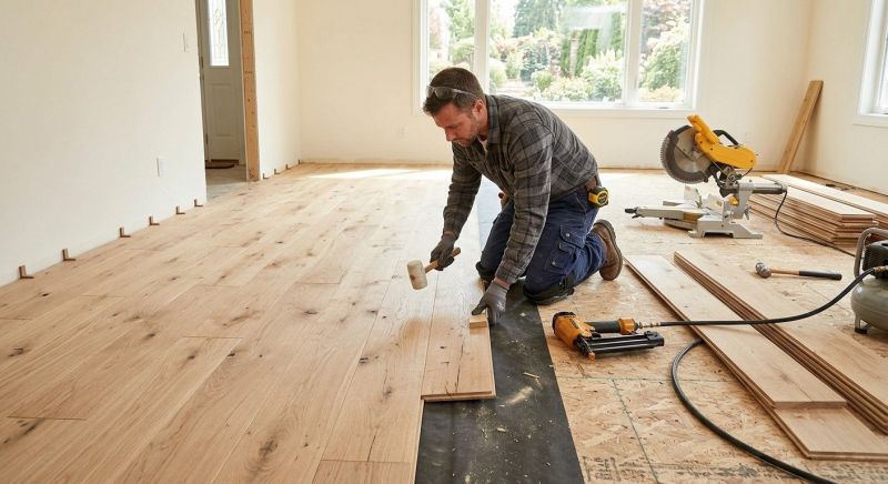 White Oak Floor Installation in Sterling, VA